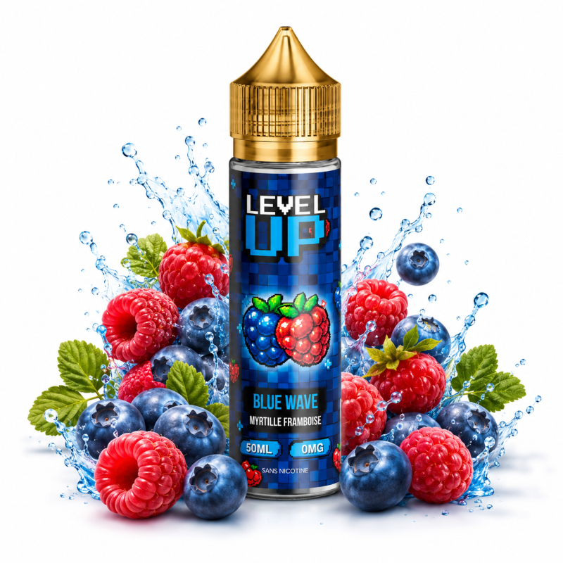 LEVEL UP - BLUE WAVE MYRTILLE FRAMBOISE - 50ML