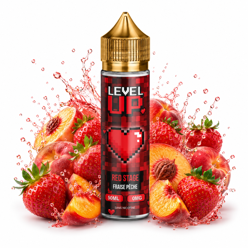LEVEL UP - RED STAGE FRAISE PÊCHE  - 50ML
